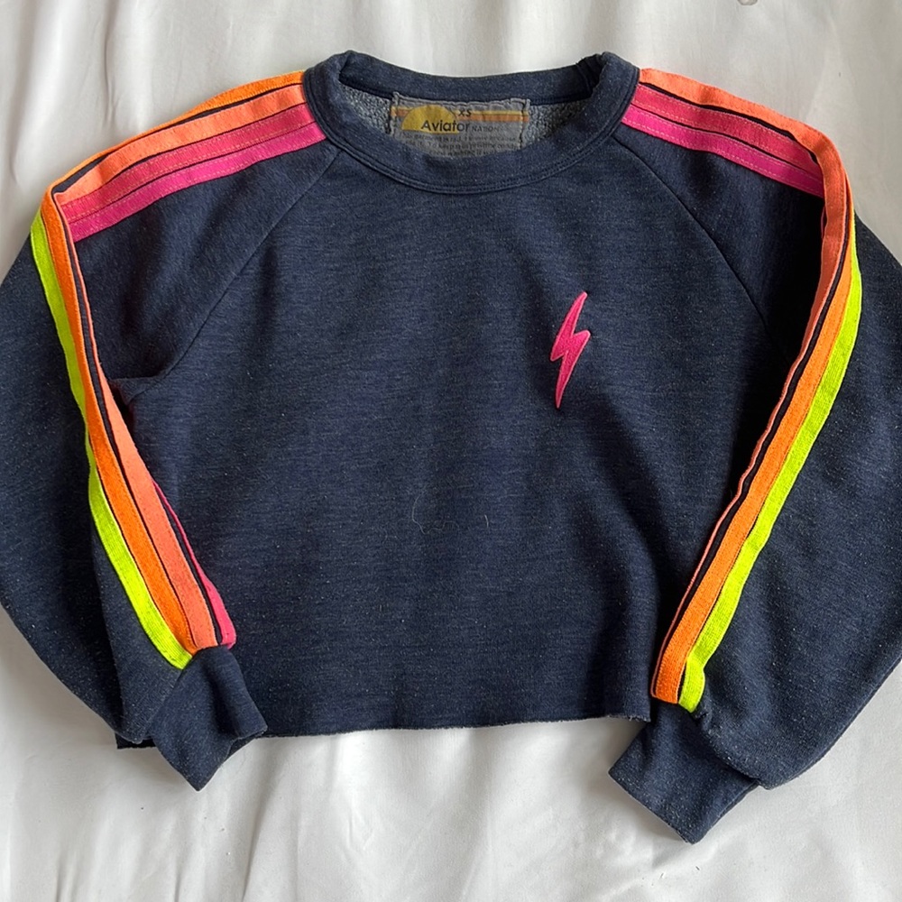 aviator nation cropped sweatshirt
